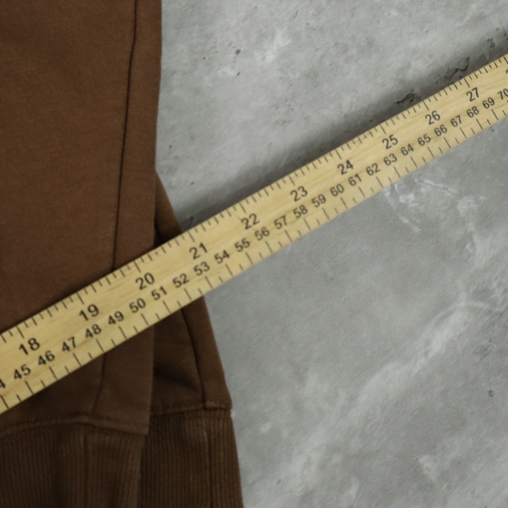 H&M Relaxed Fit Hoodie Large Brown Essential Pullover Sweatshirt - Picture 6 of 7